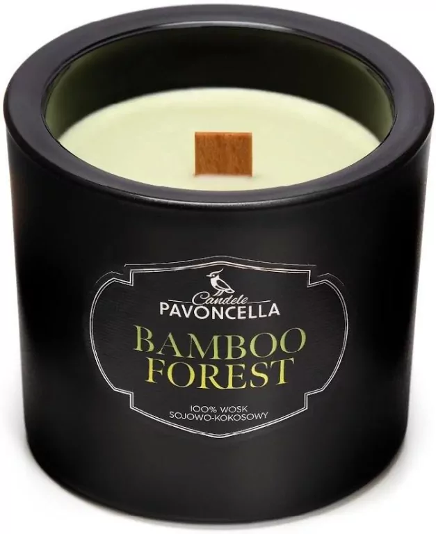 Świeczka sojowa Bamboo Forest czarna 170g - tantis.pl