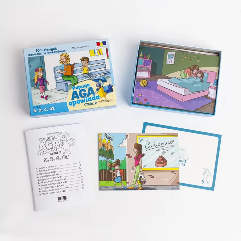 Historyjki logopedyczno-edukacyjne. Papuga Aga Opowiada. Część 2 - tantis.pl