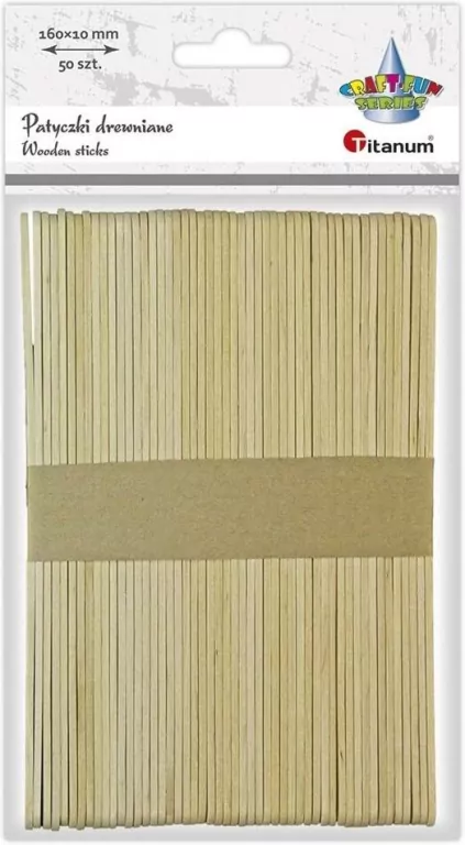 Drewniane patyczki proste 10 x 160 mm - tantis.pl