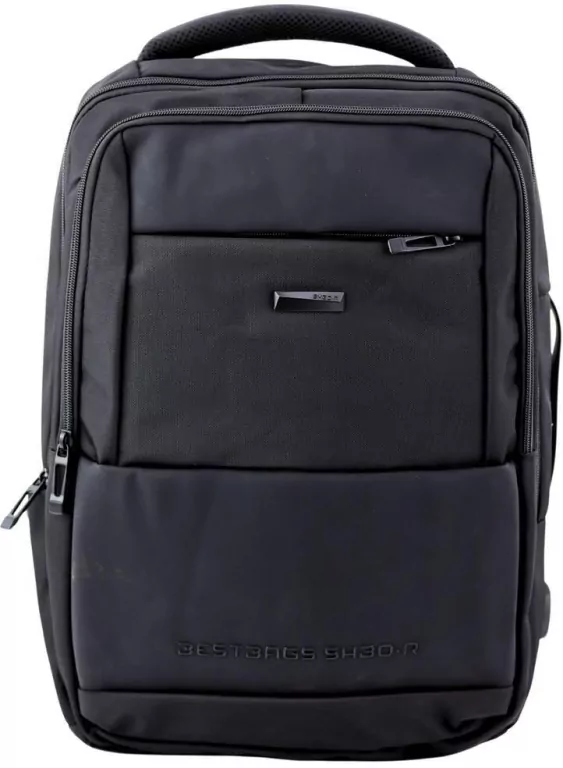 Plecak biznesowy z USB czarny 26L - tantis.pl