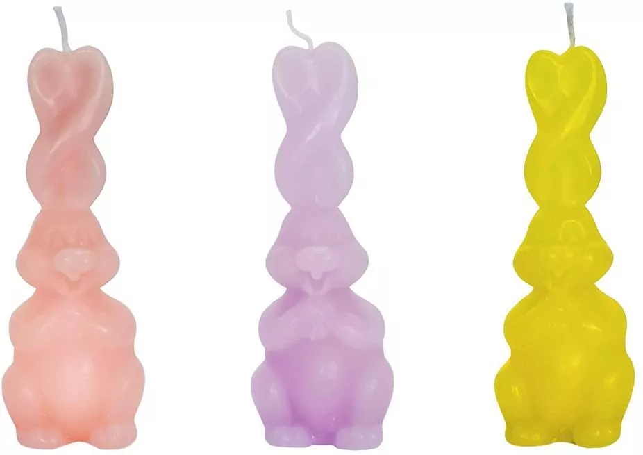 Świeczka zajączek pastel MIX - tantis.pl