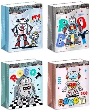 Torebka prezentowa L Robot mix - tantis.pl