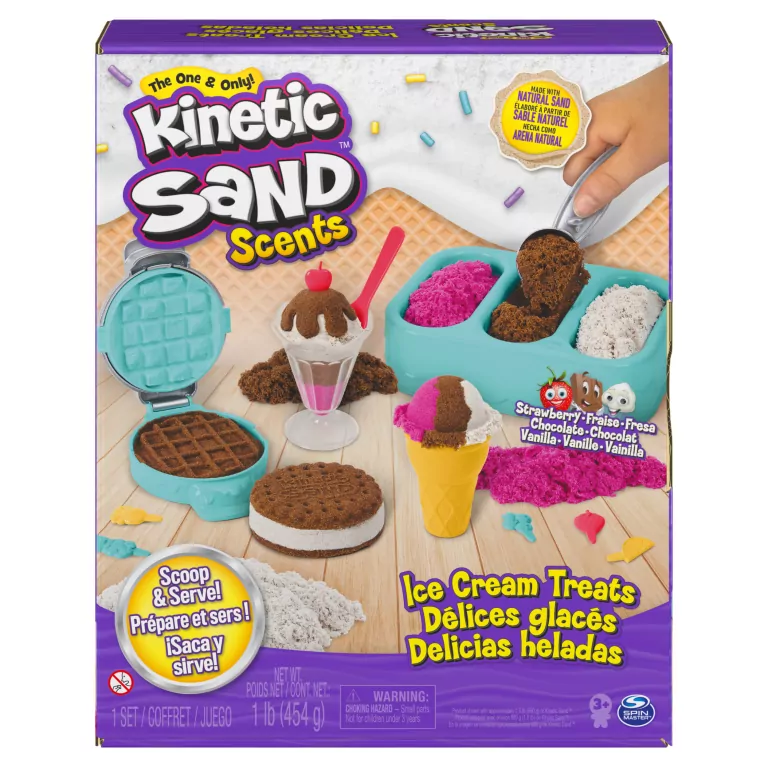Kinetic Sand, piasek kinetyczny Lodowe specjały - tantis.pl