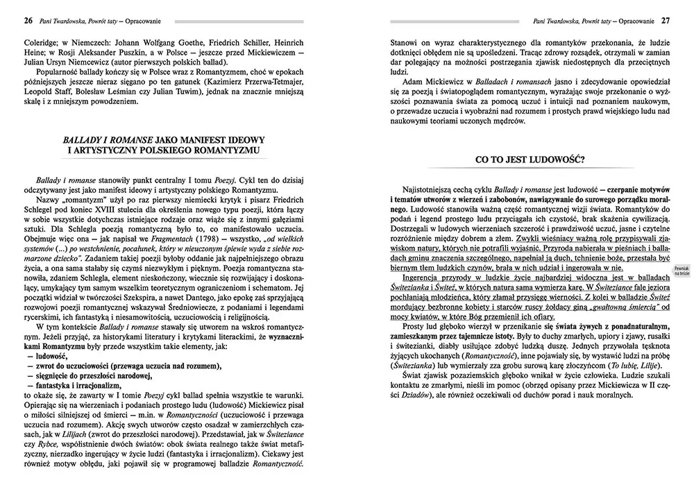 Pani Twardowska. Powrót taty. Lektura z opracowaniem - tantis.pl
