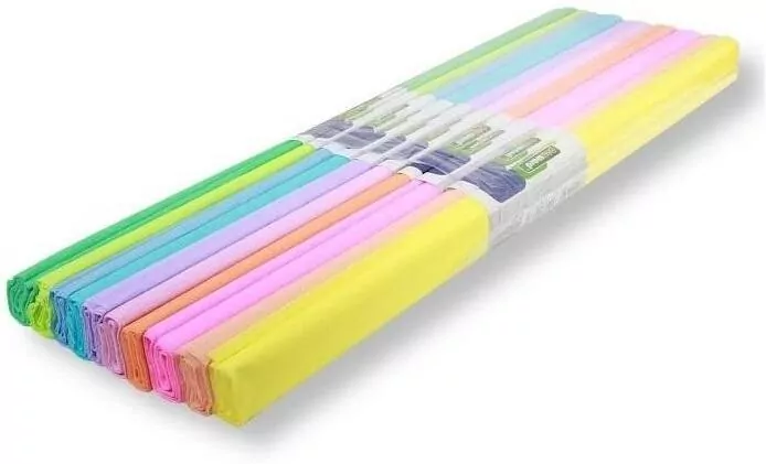 Bibuła marszczona pastel mix 50x200cm - tantis.pl