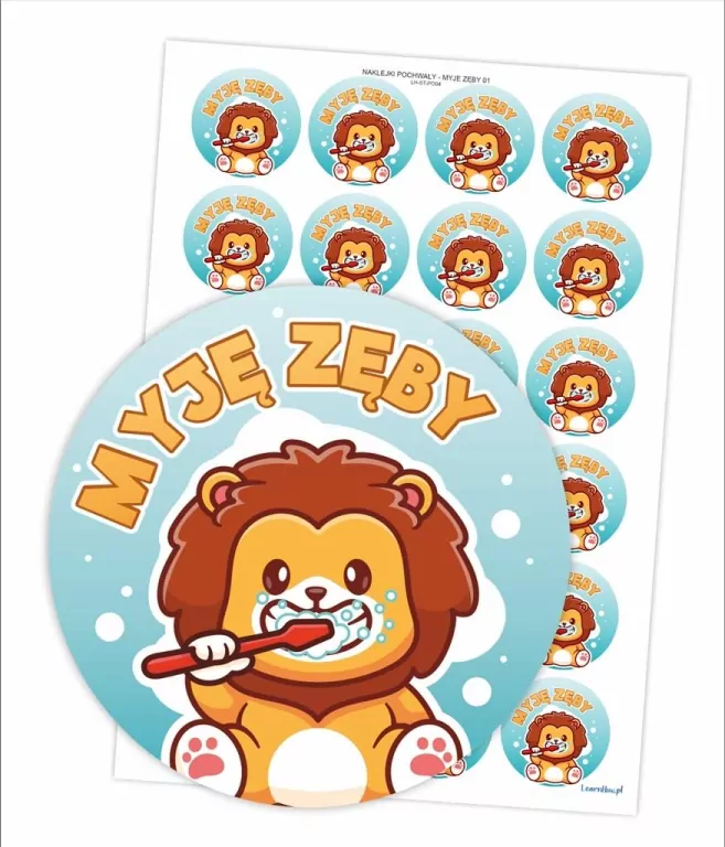 Naklejki pochwały - Myję zęby - tantis.pl