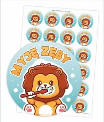 Naklejki pochwały - Myję zęby