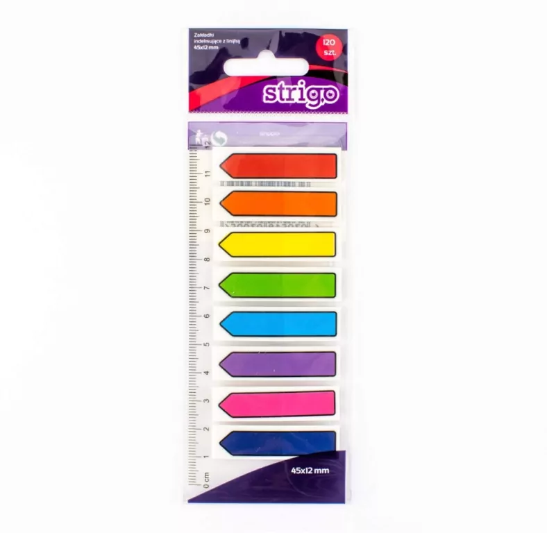 Zakładki indeksujące strzałka 45x12mm STRIGO - tantis.pl
