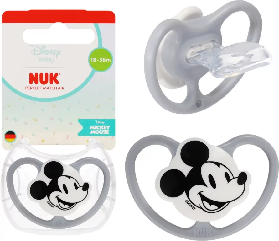 NUK. Perfect Match. Smoczek z silikonowym smoczkiem. Miki Pop - tantis.pl