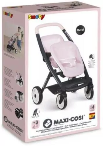 MC&Q Spacerówka dla bliźniąt różowa - tantis.pl