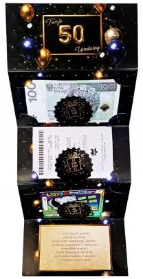 KARNET URODZINY 50 DL HARMONIJKA Z KOP NERC-007 - tantis.pl