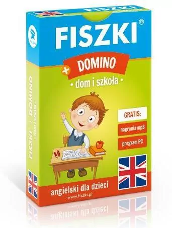 Fiszki obrazkowe. Domino. Angielski dla dzieci. Dom i szkoła - tantis.pl