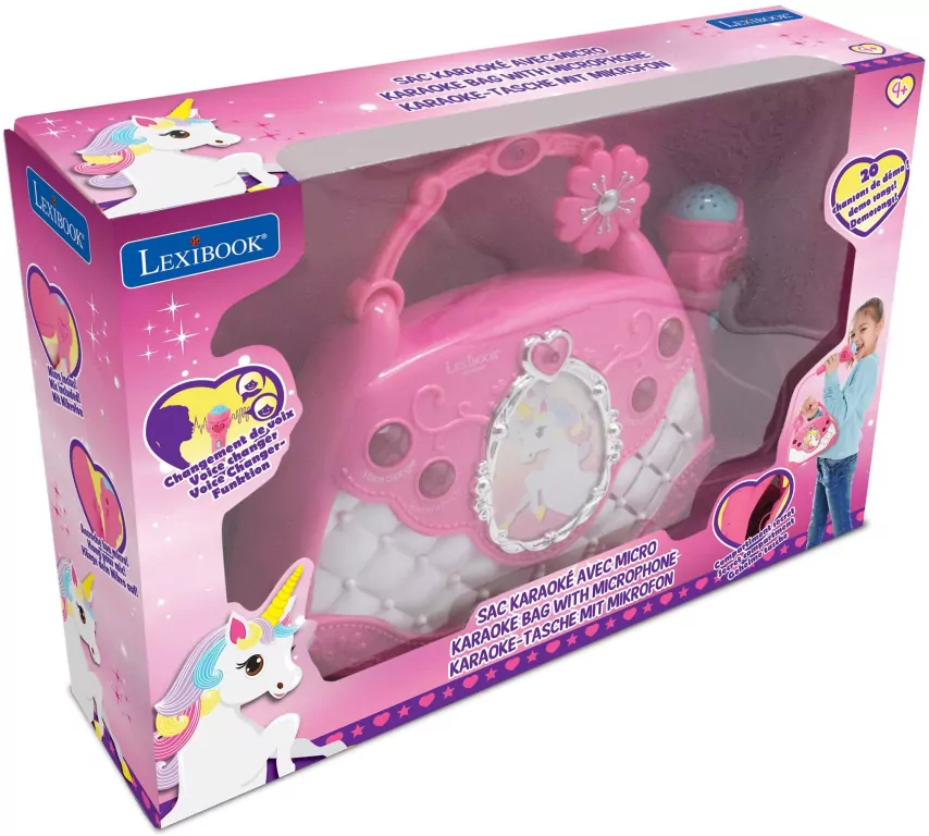 Torebka z głośnikiem i mikrofonem Jednorożec - tantis.pl