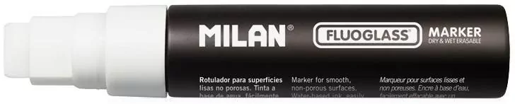 Marker do szyb Milan fluoglass biały, szeroki, 15 mm - tantis.pl