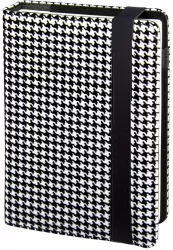 Notes A5 na gumkę kratka biało-czarny NP-25MD