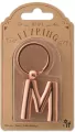 Metalowy brelok do kluczy litera M Keyring - tantis.pl