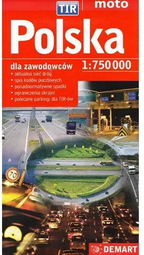 Mapa sam. POLSKA TIR 1:750 000 DEMART - tantis.pl