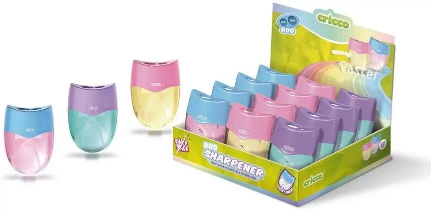 Temperówka podwójna owalna pastel (12szt) CRICCO - tantis.pl