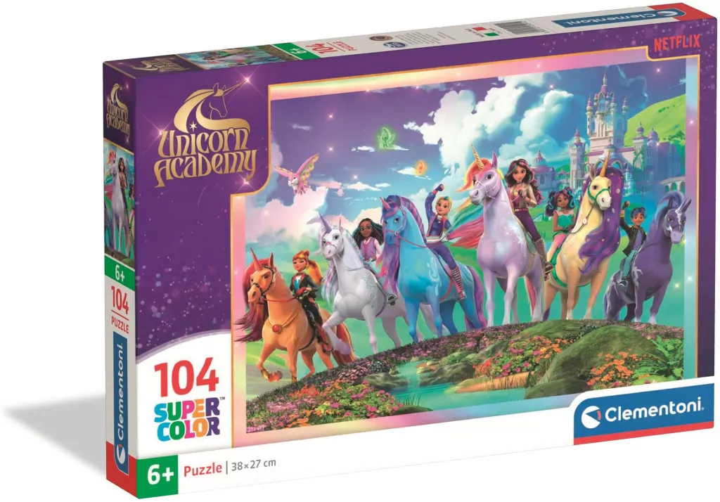 Puzzle 104 Super Kolor Unicorn Academy - tantis.pl