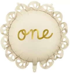 Balon foliowy pastylka z falbanką One 51,5x51,5cm