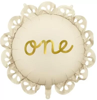 Balon foliowy pastylka z falbanką One 51,5x51,5cm