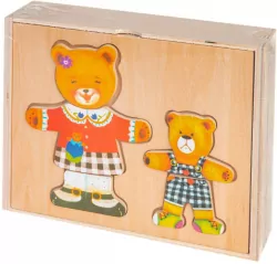 Układanka drewniana. Dwa misie