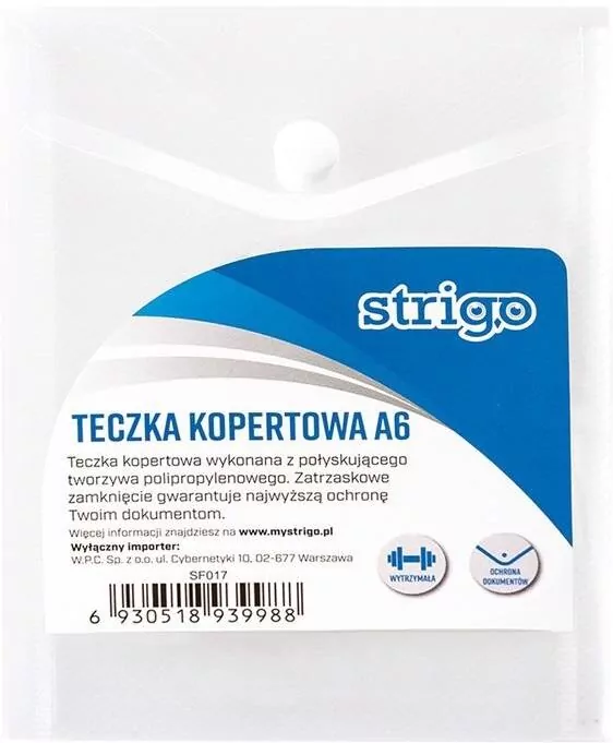 Teczka kopertowa PP A6 pionowa STRIGO - tantis.pl