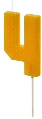 Świeczka urodzinowa 4 żółta 6cm - tantis.pl