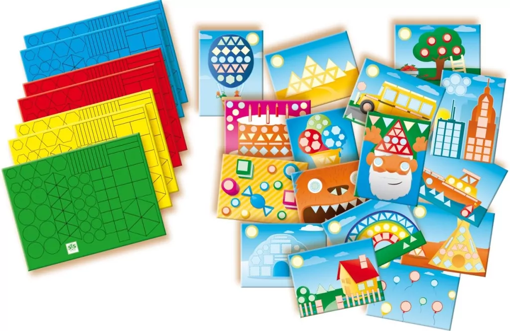 Figury geometryczne. Zestaw do nauki wyklejania - tantis.pl