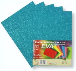 Pianka brokatowa A4 Eva niebieska biodegrad