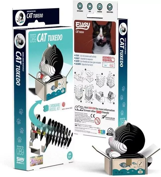 Kotek Tuxedo Eugy. Eko Układanka 3D - tantis.pl