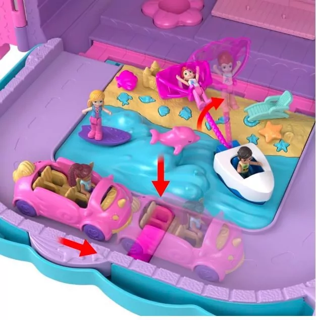 Polly Pocket. Zestaw Walizka wakacyjny kuror HKV43 - tantis.pl