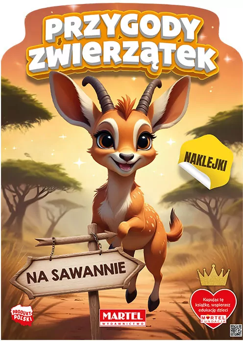 Przygody zwierzątek na sawannie z naklejkami - tantis.pl