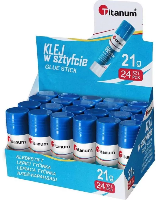 Klej w sztyfcie. 21g. Zestaw 24 sztuki - tantis.pl