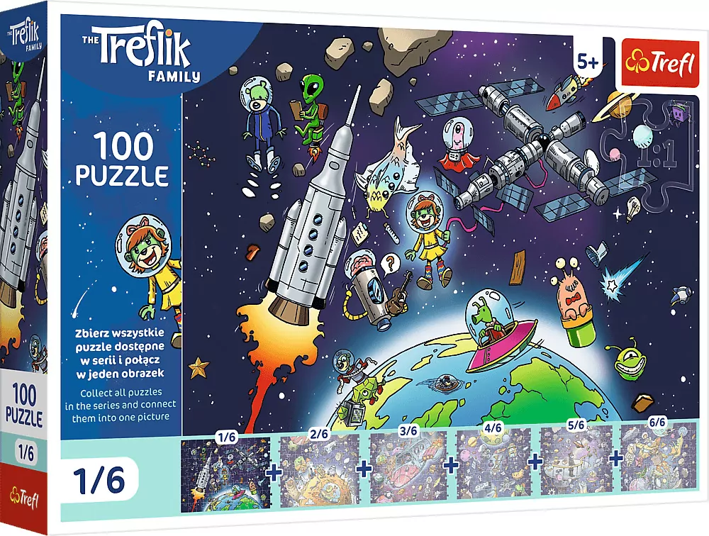 Puzzle 100 Treflinka w kosmosie TREFL - tantis.pl