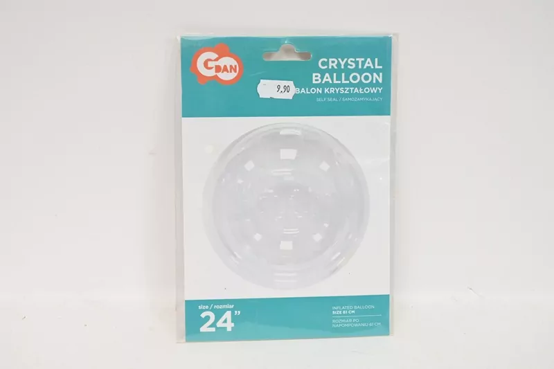 GoDan. Balon kryształowy bez nadruku, 24" - tantis.pl