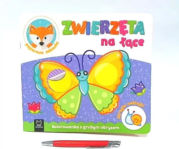 Zwierzęta na łące. Kolorowanka z grubym obrysem - tantis.pl