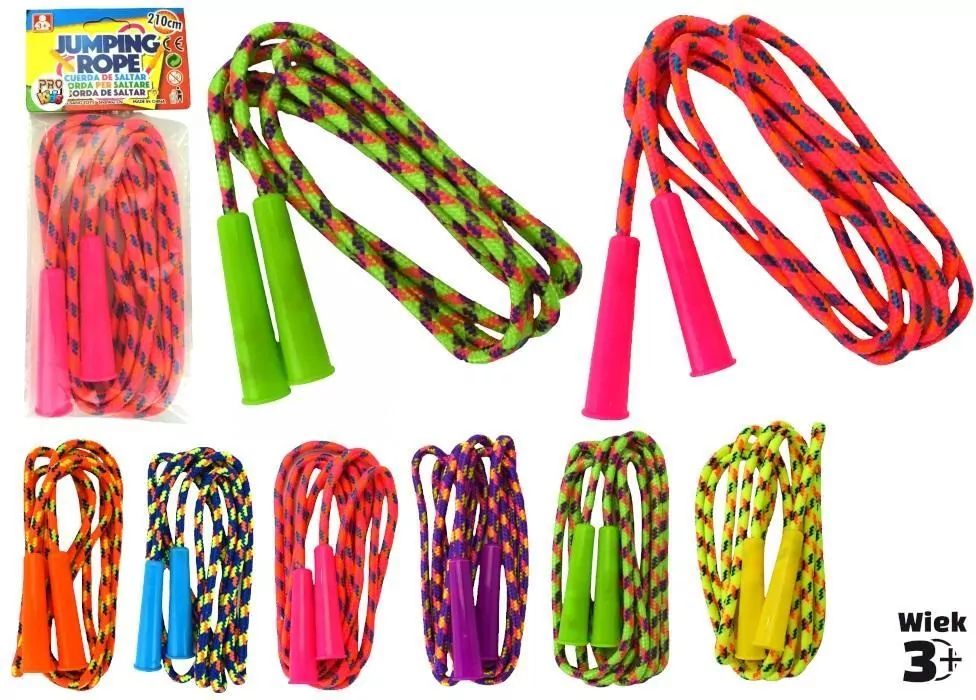 Skakanka sznurek 2,1m kolor mix - tantis.pl