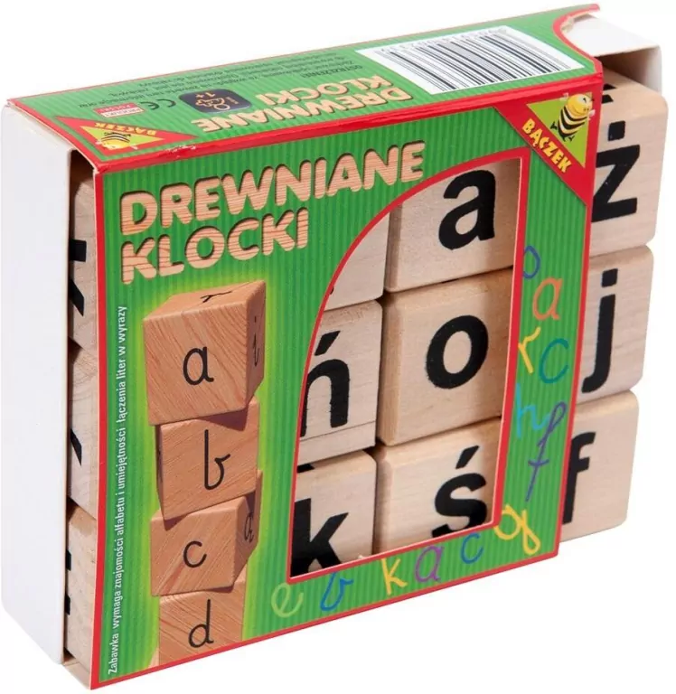 Klocki drewniane literki - tantis.pl