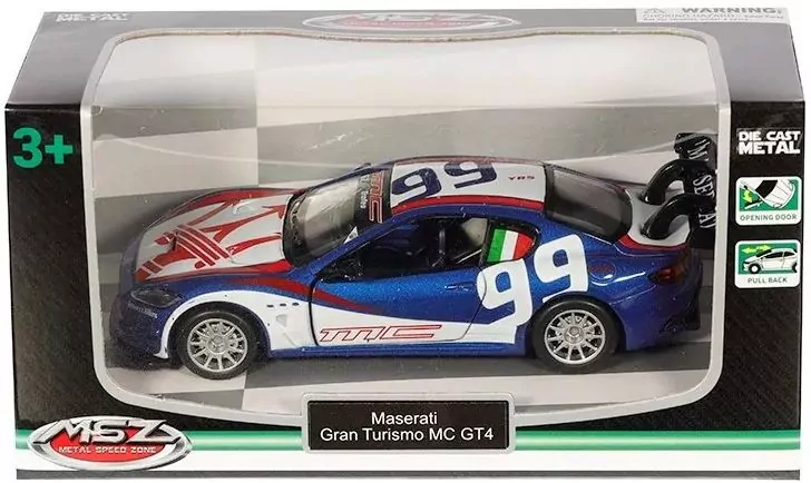 MSZ. Maserati GranTurismo MC GT4 blue 1:43 - tantis.pl
