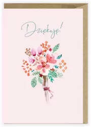 Kartka z podziękowaniem Kwiaty K112