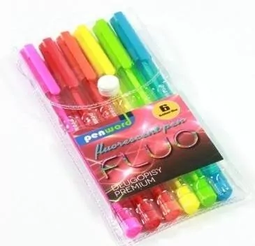 Długopis fluo. 6 kolorów - tantis.pl