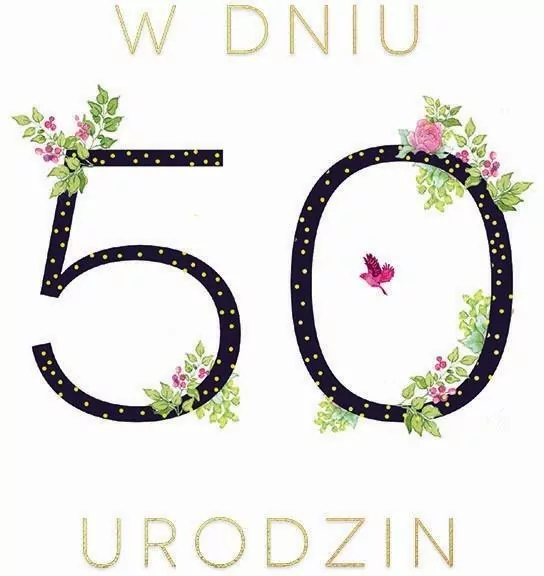 Karnet Swarovski kwadrat: Urodziny 50 - tantis.pl