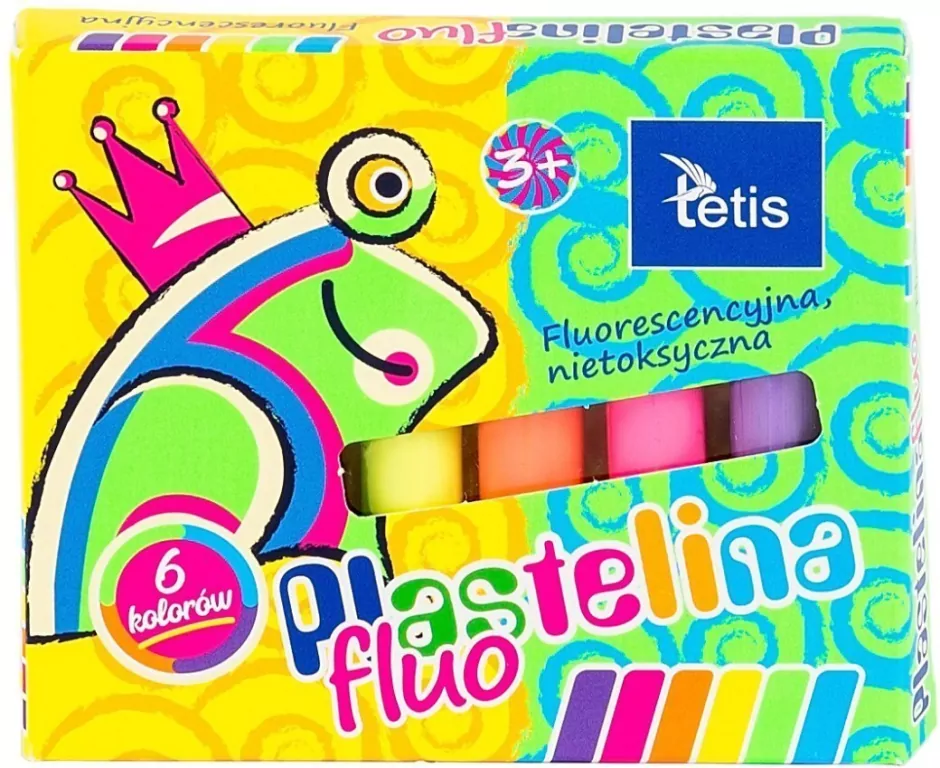 Plastelina fluorescencyjna 15g. 6 kolorów - tantis.pl