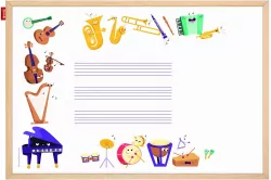 Tablica edukacyjna MEMOBE Music adventure! 60x40 cm