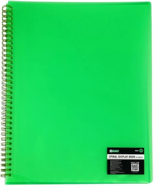 Teczka ofertowa spiralna 5520 zielona D.RECT - tantis.pl