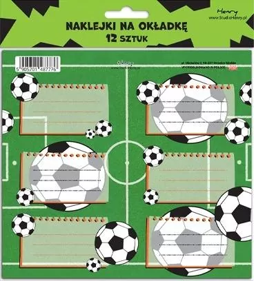 Naklejki na zeszyty - Piłka - tantis.pl