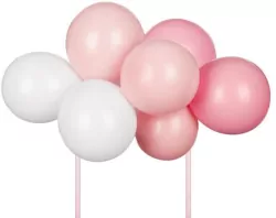 Balonowy topper na tort różowy 29cm