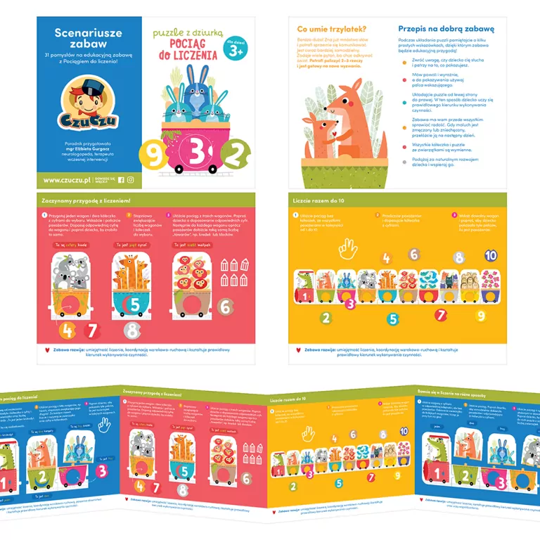 CzuCzu. Puzzle z dziurką. Pociąg do liczenia - tantis.pl