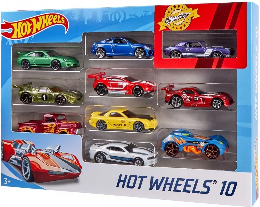 Hot Wheels. Małe samochodziki 10-pak - tantis.pl